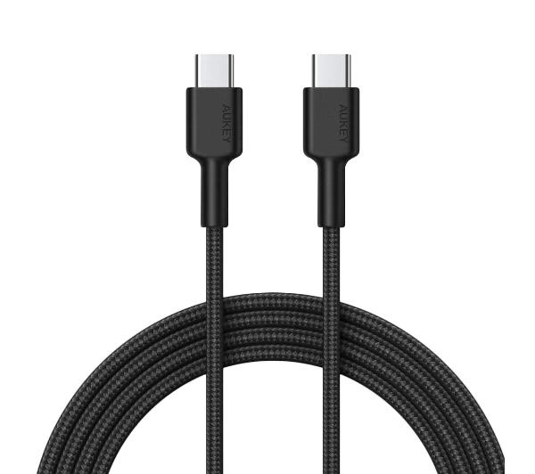 Aukey Kabel USB-C - USB-C 2.0 QC 18W 0,9m w oplocie - darmowy odbiór w 22 miastach i bezpłatny zwrot Paczkomatem aż do 15 dni