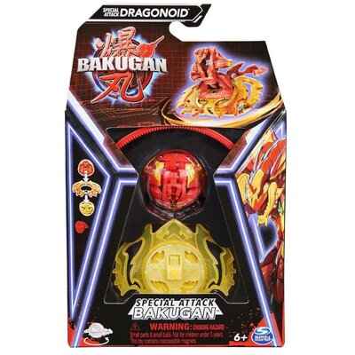 Bakugan Specjalny atak Special Attack Dragonoid Wirująca figurka akcji pierścień + karty Spin Master