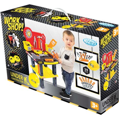 Mochtoys Duży Warsztat Majsterkowicza 35 el. Kask Narzędzia 11259