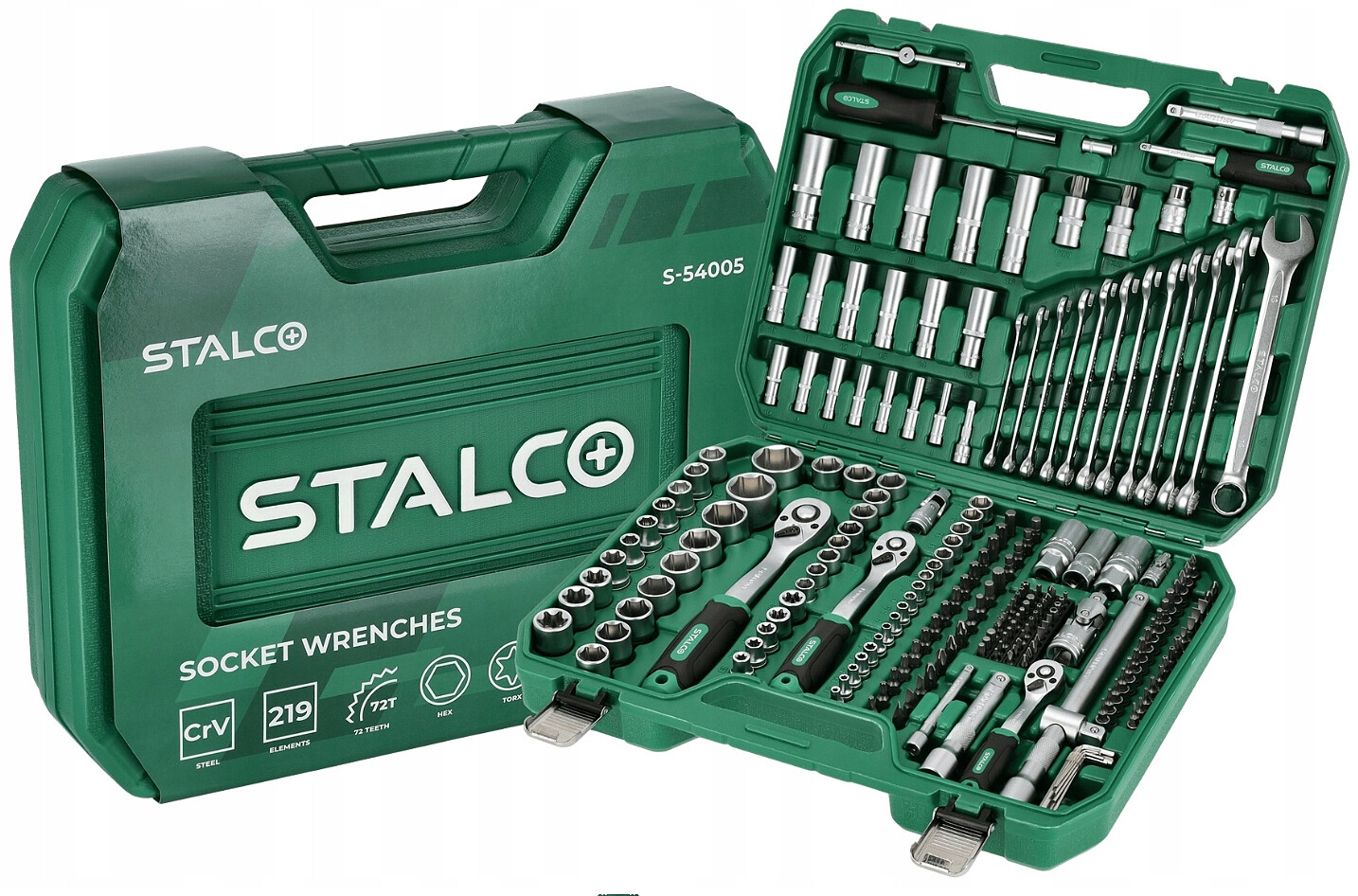 Zestaw kluczy Stalco 219 elementów S-54005