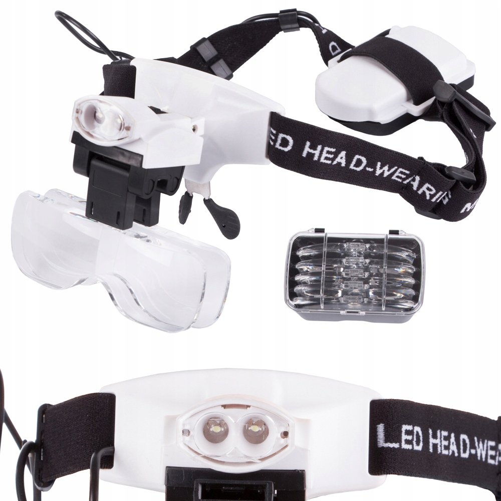 Lupa Okulary Zegarmistrzowskie Naprawa 2 Led 6X