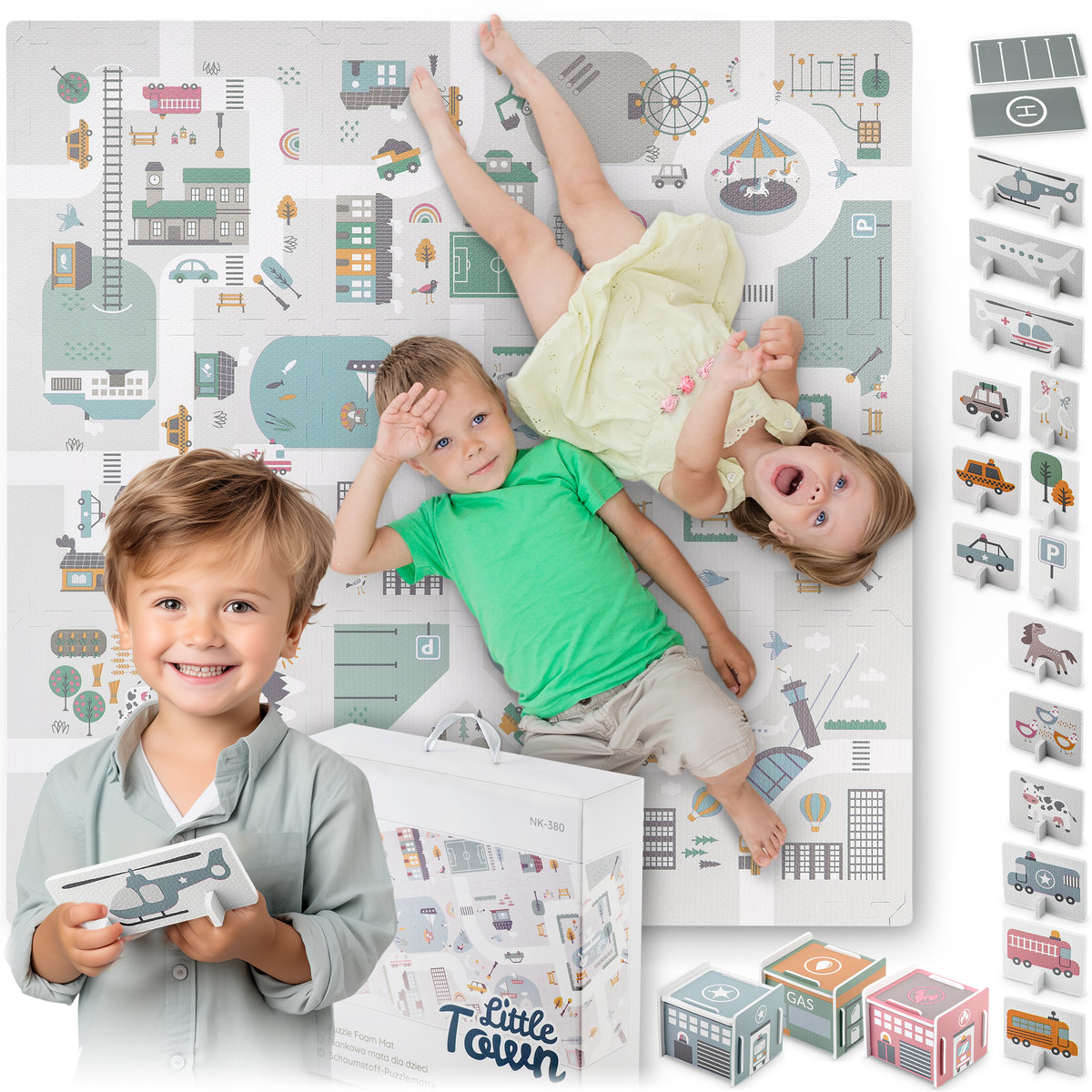 Mata Piankowa Puzzle Edukacyjna Dla Dzieci 105 X 105 cm Nukido