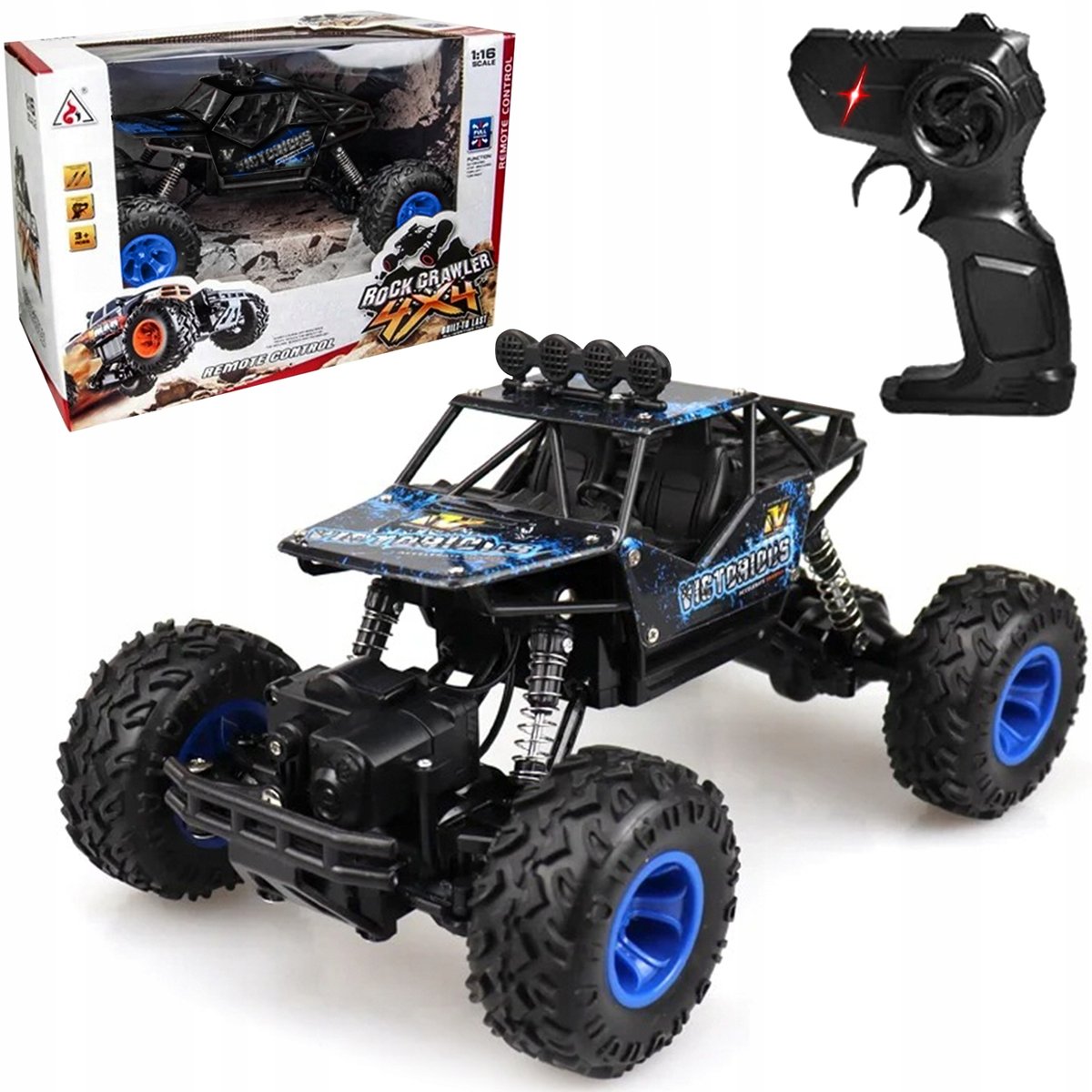 Duży Samochód Zdalnie Sterowany Terenowy 4X4 Auto +Baterie + 2 Akumulatory 6248