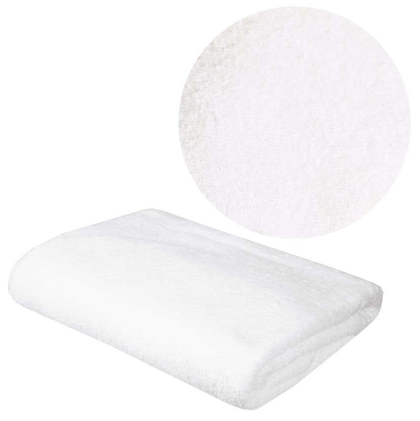 Ogromny Biały Ręcznik Na Łóżko Do Masażu, Leżak 100X200Cm Wysoka Jakość 100 % Bawełna