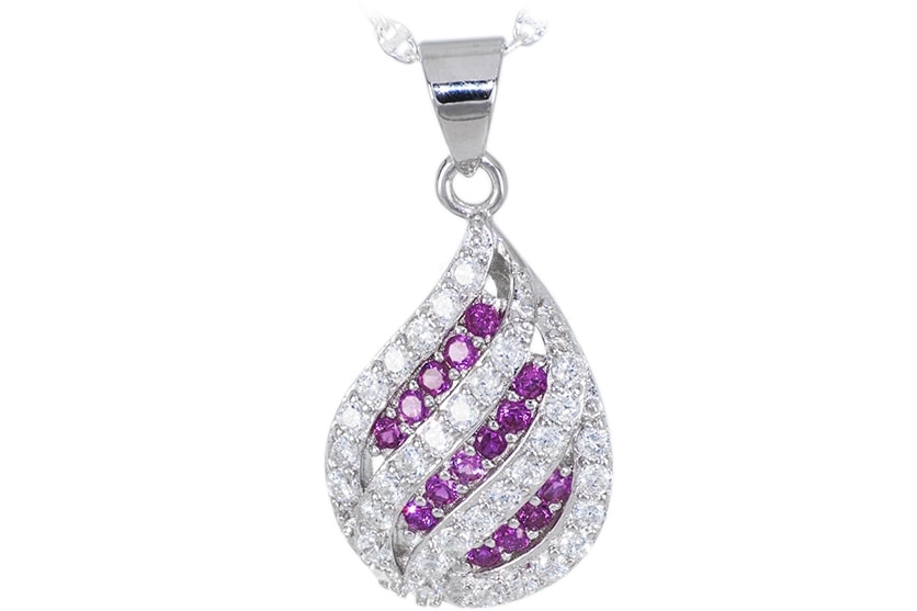 Srebrny wisiorek z cyrkoniami