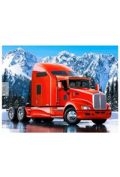 Diamentowa mozaika ciężarówka solo w górach zimą NO-1008768
