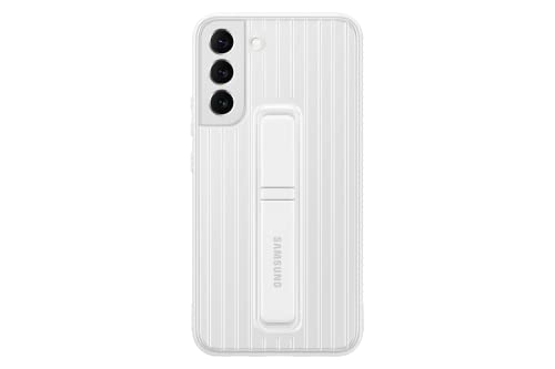 Samsung Electronics Galaxy S22+ ochronna osłona stojąca, etui na telefon o wysokiej ochronie, 2 zdejmowane podpórki, 2 kąty widzenia, wersja amerykańska, biała, (EF-RS906CWEGUS)