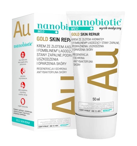 NANO-TECH POLSKA SP ZOO SPÓŁKA KOMAN. NANO-TECH POLSKA SP ZOO SPÓŁKA KOMAN Nanobiotic Med+ Gold Skin Repair Au Krem regeneracyjny na skórę 50 ml