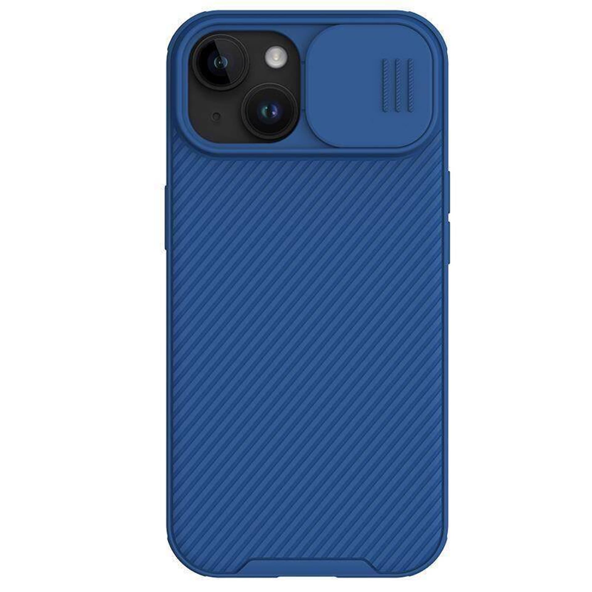 Etui APPLE IPHONE 15 PLUS Nillkin CamShield Pro niebieskie