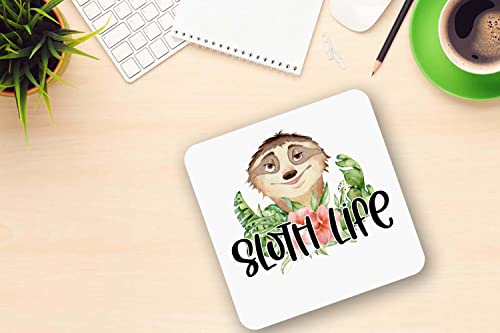 Leniwiec Life kubek i podkładka zestaw prezentowy zabawny uroczy leniwiec kubek herbata kawa kubek prezenty (podstawka)