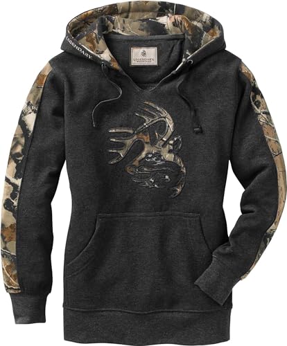 Legendary Whitetails Damska bluza z kapturem Camo Outfitter Charcoal Heather M
