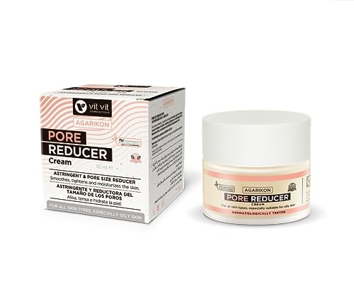 Reduktor porów, Nawilżający krem do twarzy 50 ml. minimalizuje pory rozszerzone kwasem hialuronowym i agarikon Vit Vit Cosmeceuticals
