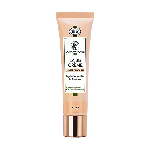 La Provençale Bio - Certyfikowany organiczny krem świetlny BB - Krem nawilżający - Organiczna Oliwa z oliwek AOP Provence - Dla wszystkich rodzajów skóry - Odcień : Jasny - 30 ml