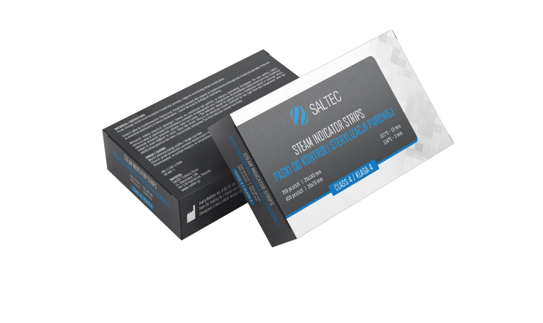Saltec Test Sterylizacji Do Autoklawu, Paski Do Sterylizacji Parowej, Klasa IV 600 szt.