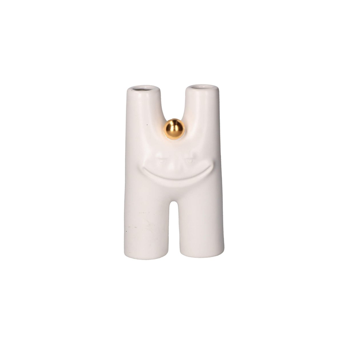 Nowoczesny wazon ceramiczny Glinfluencer - 16 cm, Wzór - H