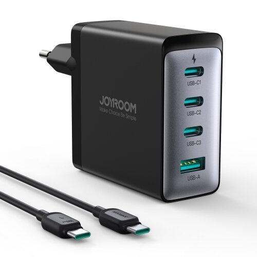 Joyroom ładowarka GaN JR-TCG04EU 100W 3x USB-C USB-A + kabel USB-C / USB-C 100W