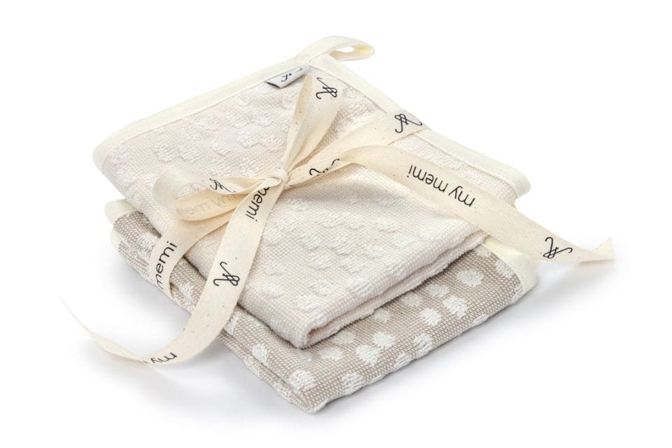 2-pak ręczniczków bambusowych do twarzy / odbijania / mycia boho dots my memi