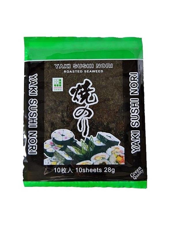 YAKI SUSHI NORI ALGI WODOROSTY 10 LISTKÓW GREEN X 2,5G