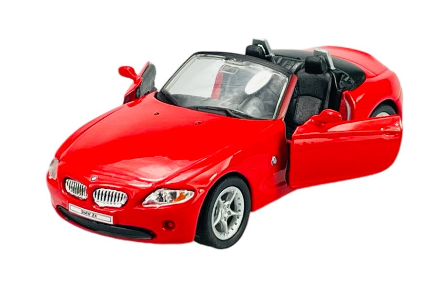 Welly Bmw Z4 E85 Czerwony Bez Dachu 1:34 Samochód Nowy Metalowy Model