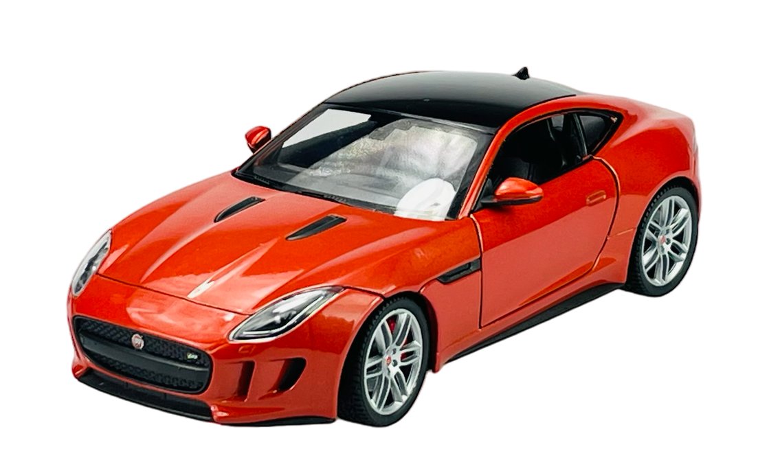 Welly Jaguar F-Type Coupe Pomarańczowy 1:24 Samochód Nowy Metalowy Model