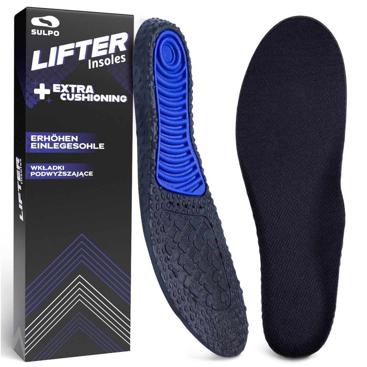 Podwyższające wkładki do butów piankowe 15 mm r_38-40