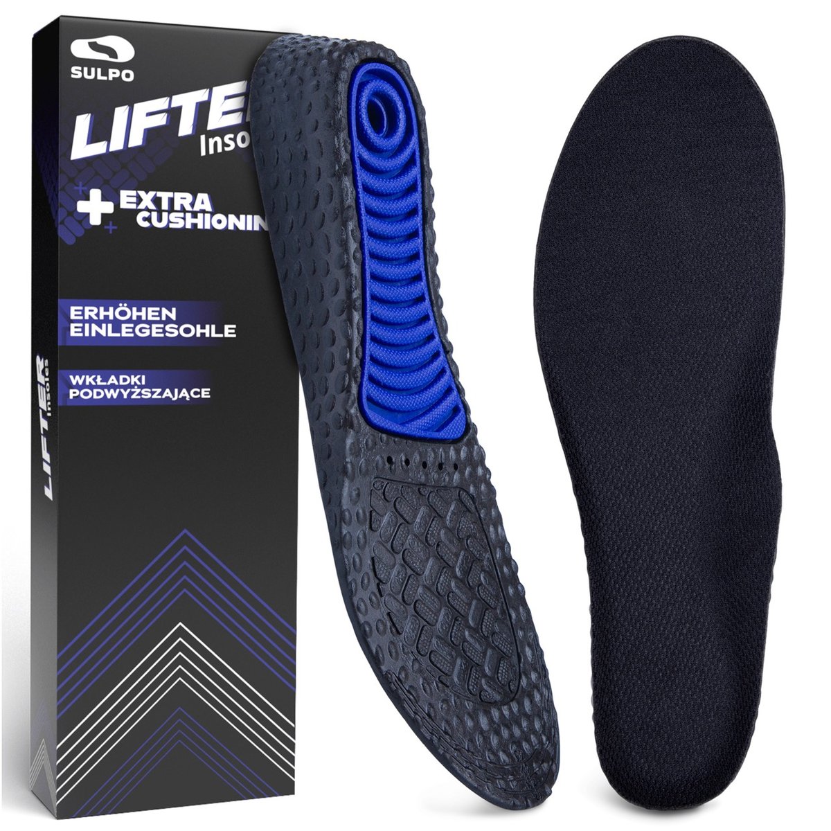 Lekkie wkładki podwyższające do butów z pianki 35 mm r_41-44