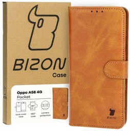 Bizon Etui Case Pocket do Oppo A58 4G, brązowe