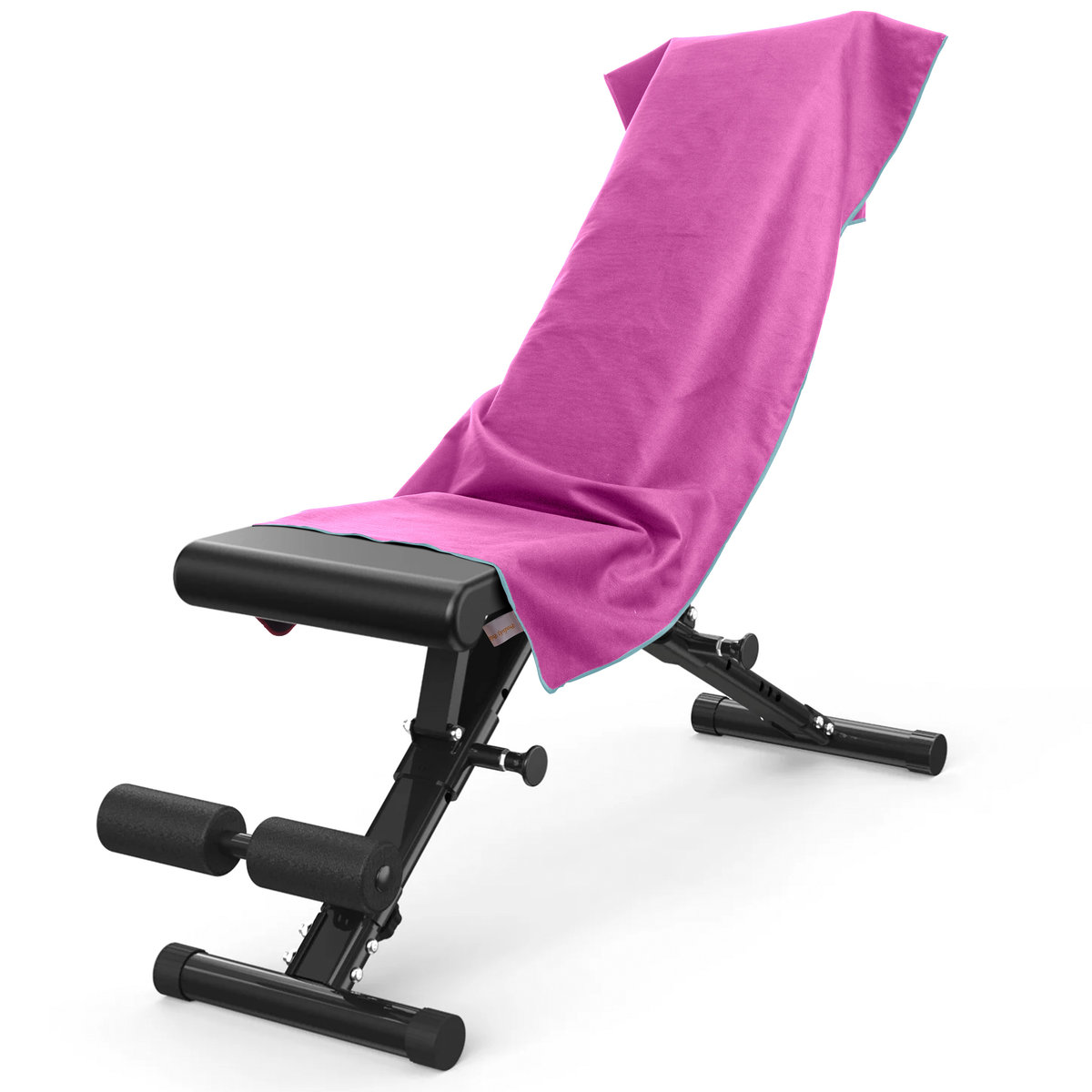 Ręcznik Szybkoschnący Z Mikrofibry 210 G/M2 50X100 Z Zakładką Na Ławkę Różowy Na Siłownię, Basen, Plażę/Meder