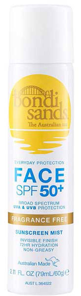 Spray przeciwsłoneczny Bondi Sands SPF50+ Fragrance Free Sunscreen Face Mist 79 ml (810020172140)