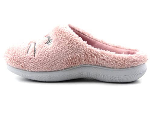 Inblu Pantofoline kotek, kapcie unisex dla dzieci i młodzieży, Różowy, 33 EU