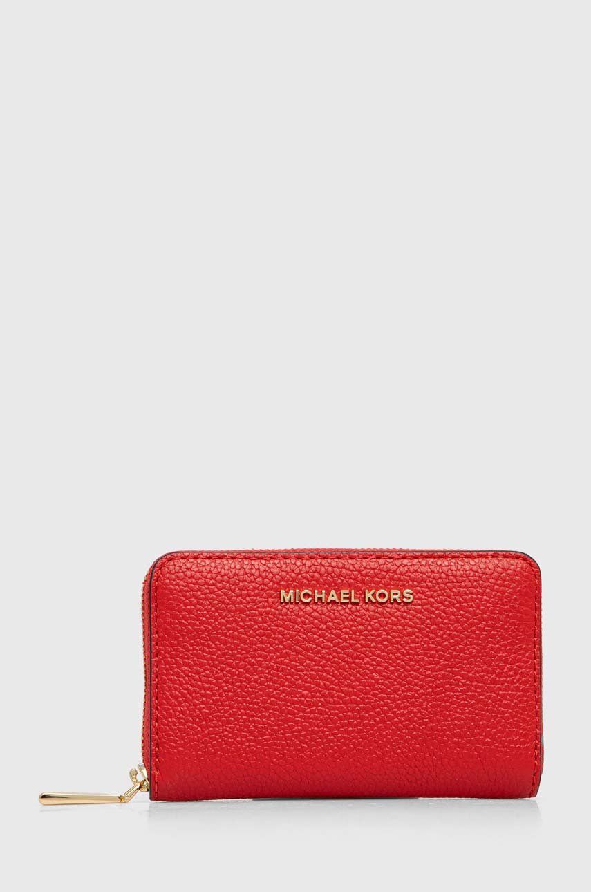 MICHAEL Michael Kors portfel skórzany damski kolor czerwony