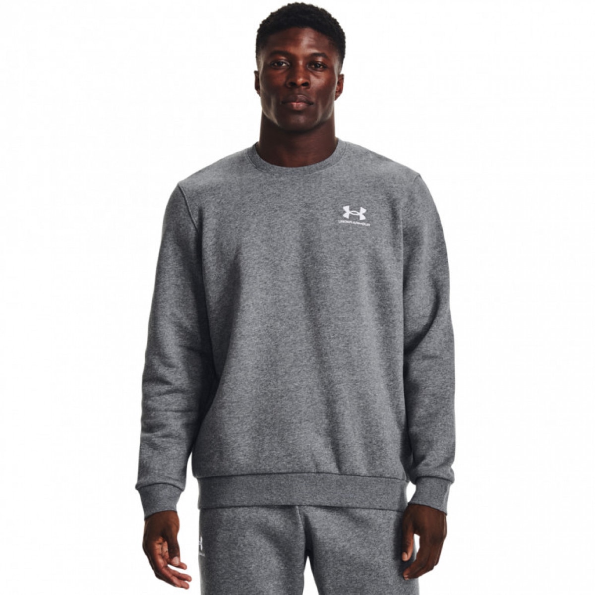 Męska bluza dresowa nierozpinana bez kaptura Under Armour UA Essential Fleece Crew - UNDER ARMOUR