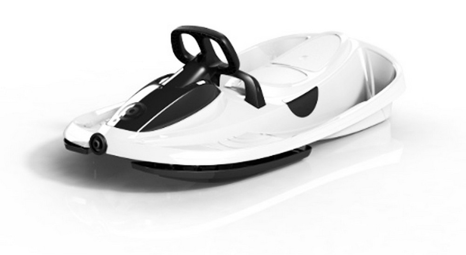 Gizmo Riders Bobslej z kierownicą Stratos, biały/czarny