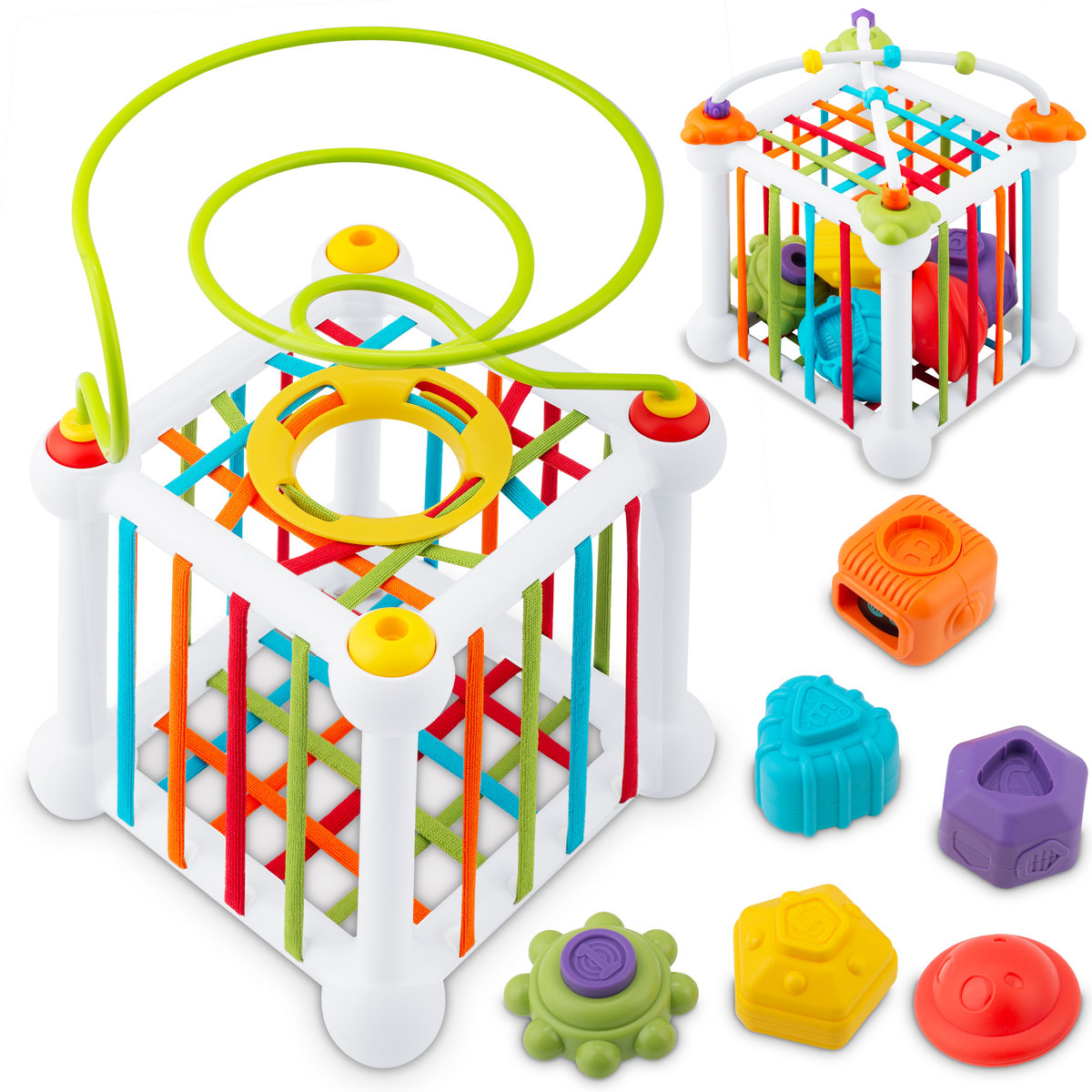 Interaktywna Kostka Edukacyjna Ricokids, Zabawka Sorter Montessori Układanka