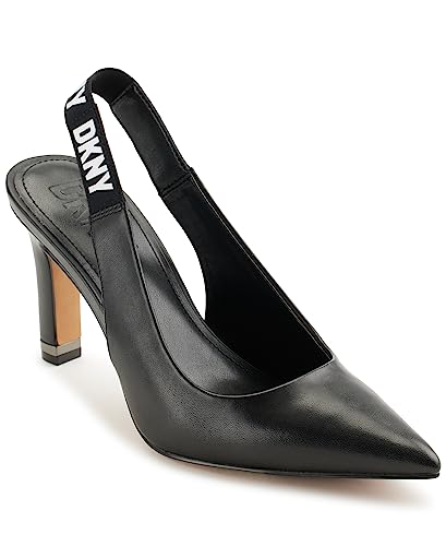 DKNY Damskie czółenka Cian Leather Slingback, czarny/biały, rozmiar 38 EU, czarny biały, 38 EU
