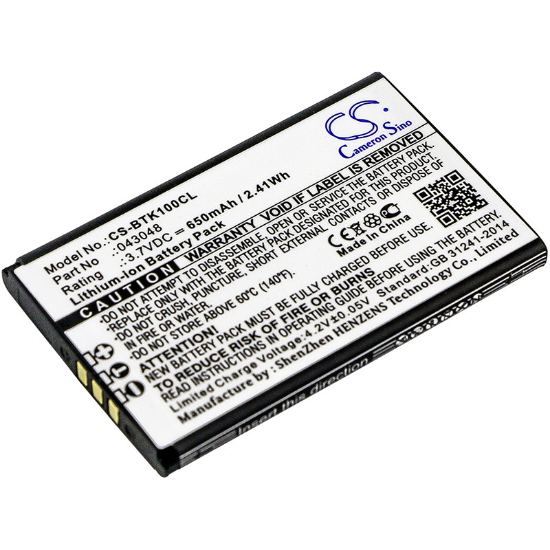 BT Elements 1K / 043048 650mAh 2.41Wh Li-Ion 3.7V (Cameron Sino)