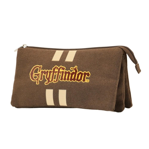 Piórnik potrójny Harry Potter Grffindor brązowy
