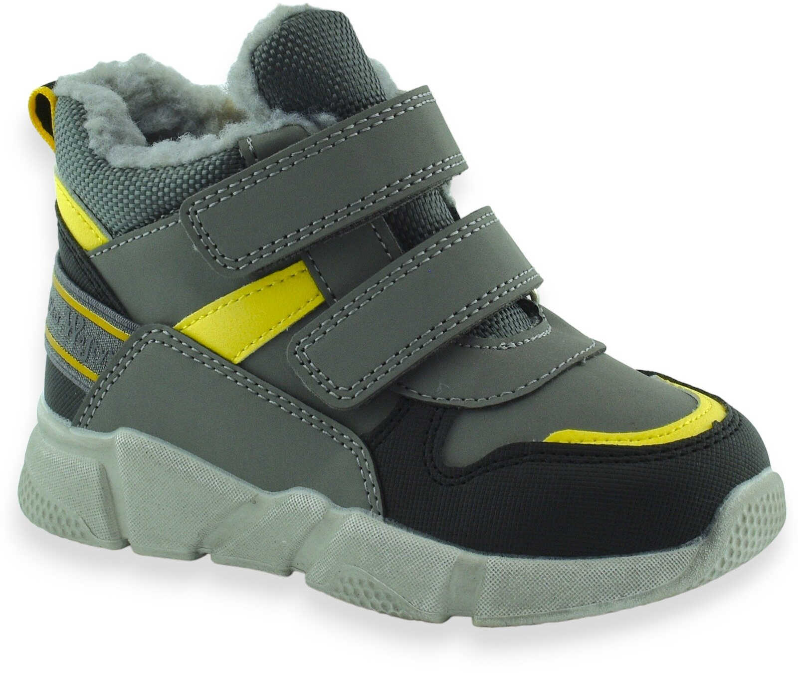 Buty zimowe sportowe dziecięce Wojtyłko 24127 Szare