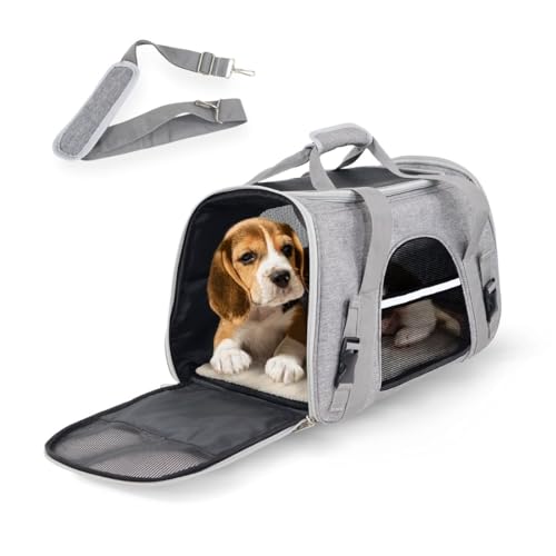 Mobiclinic® Pets, Plecak dla zwierząt. Bronco, Składany, Wentylacja Wózek, Wielokrotny dostęp, Regulowany, 48x25x30 cm, Transporter Koty i Psy, Możliwość nadawania walizek, Możliwość prania