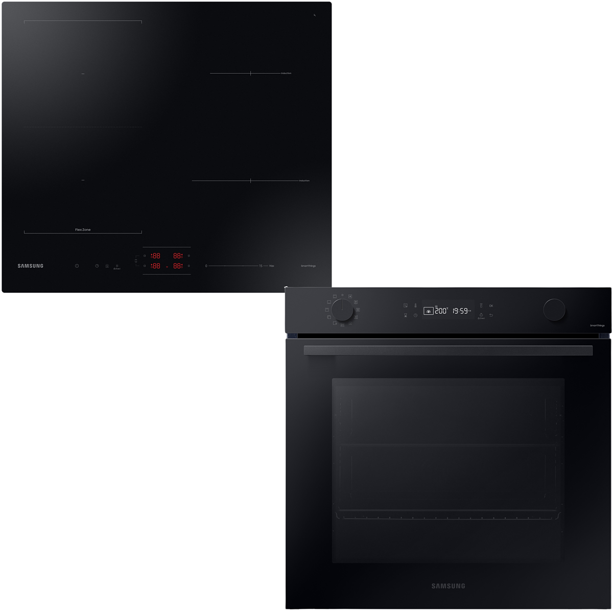 Zestaw AGD do zabudowy Samsung Piekarnik NV7B41205AK + Płyta indukcyjna NZ64B5046FK
