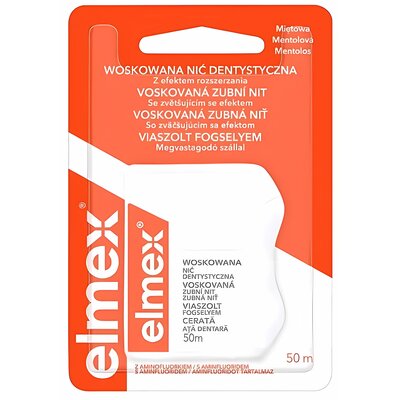elmex Przeciw Próchnicy Woskowana Nić Dentystyczna 50m