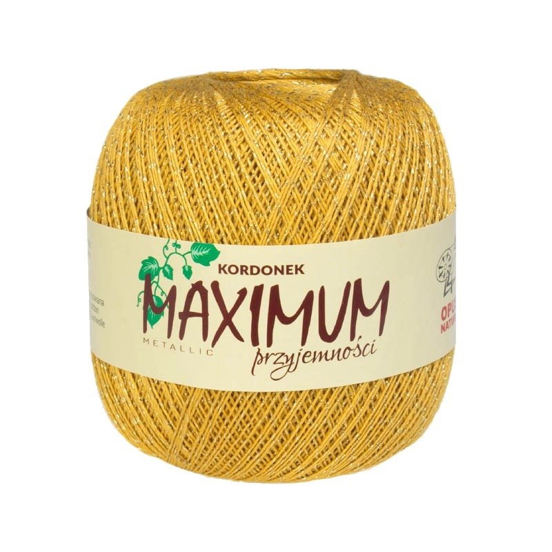 Kordonek Opus Natura Maximum Metallic Nr 1726, Złoty Ze Złotą Nitką, 100G