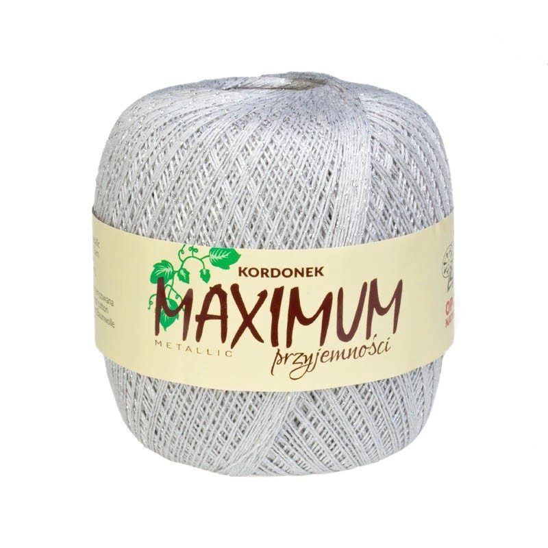 Kordonek Opus Natura Maximum Metallic Nr 1813 Szary Ze Srebrną Nitką, 565M