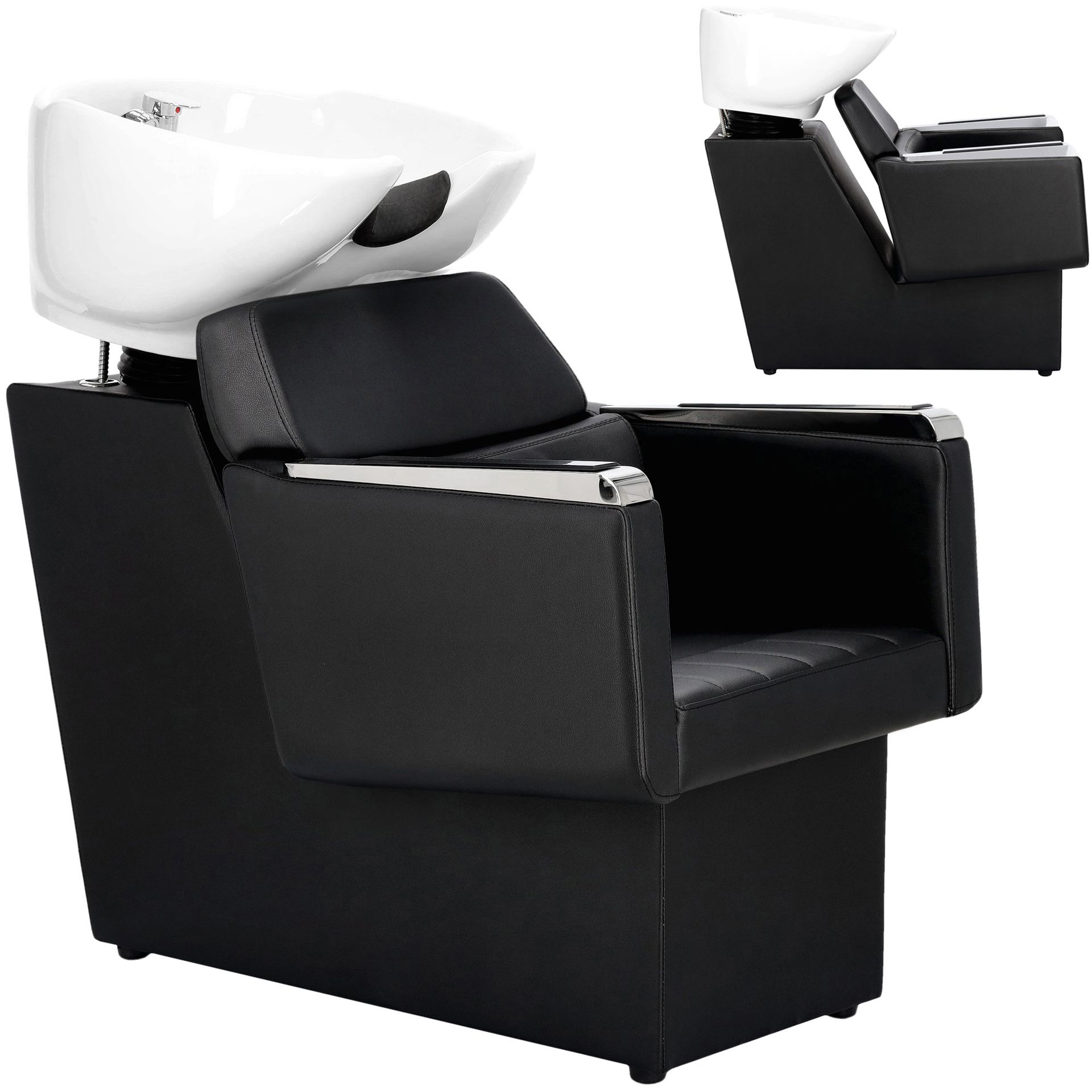 Myjnia myjka fryzjerska barberska Bella do salonu fryzjerskiego barberskiego ruchoma ceramiczna misa armatura bateria słuchawka