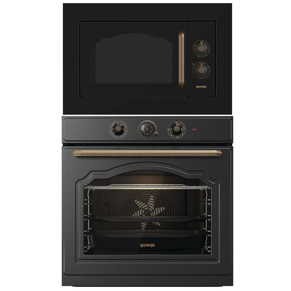 Zestaw AGD do zabudowy Gorenje Piekarnik BOS67371CLB + Kuchenka mikrofalowa BM235 CLB