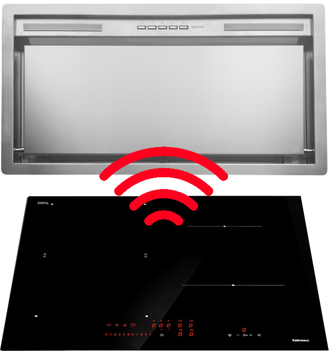 FALMEC płyta indukcyjna 60 H2H + okap GRUPA SILNIKOWA PLUS 50 inox 800 m3/h
