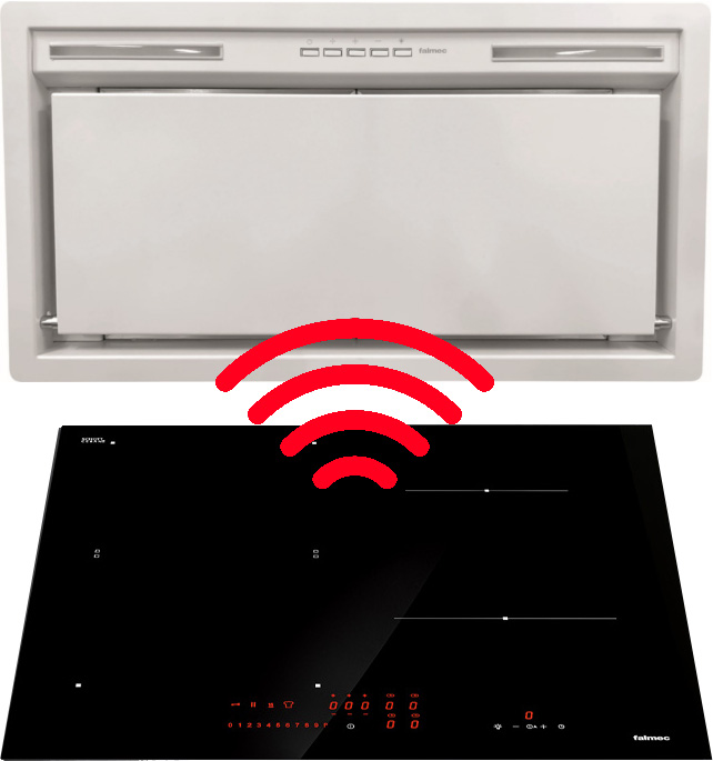 FALMEC płyta indukcyjna 60 H2H 59x51 + okap GRUPA SILNIKOWA PLUS 50 biały 800 m3/h