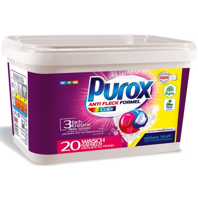 Purox Duo Caps Color Kapsułki do prania 360 g (20 prań)