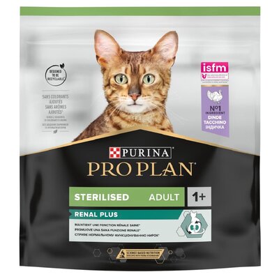PRO PLAN Sterilised Renal Karma dla kotów bogata w indyka 400+400g GRATIS
