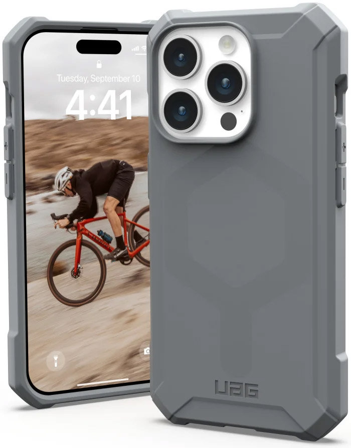 Etui UAG Essential Armor MagSafe do Apple iPhone 15 Pro Srebrny